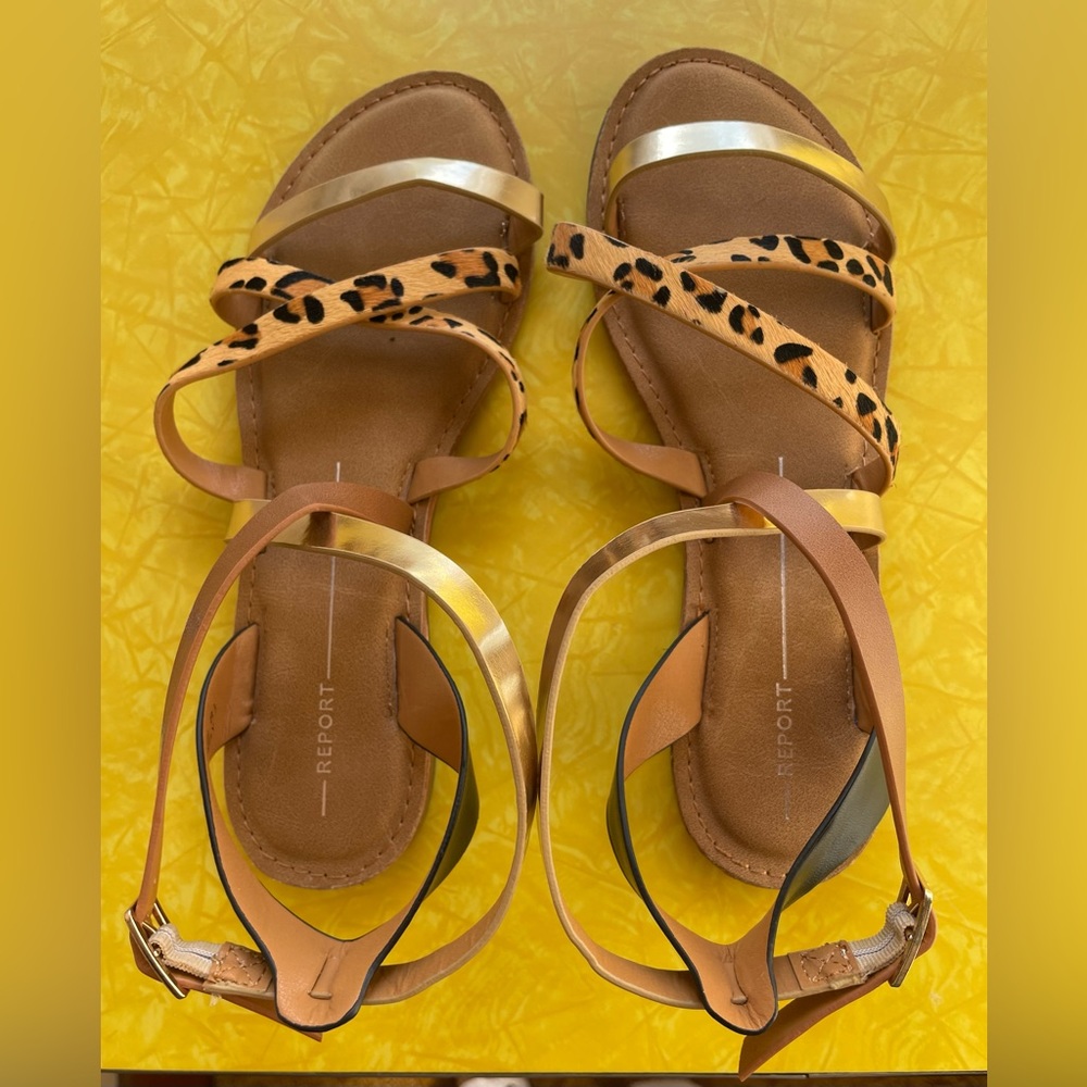 Only worn once! Gladiator cheetah print sandal from ModCloth! - Picture 3 of 7